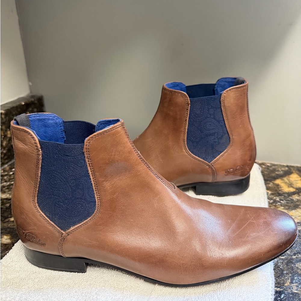 Ted Baker London Hourb 2’ Midi Men's Brown Leather Chelsea Boots